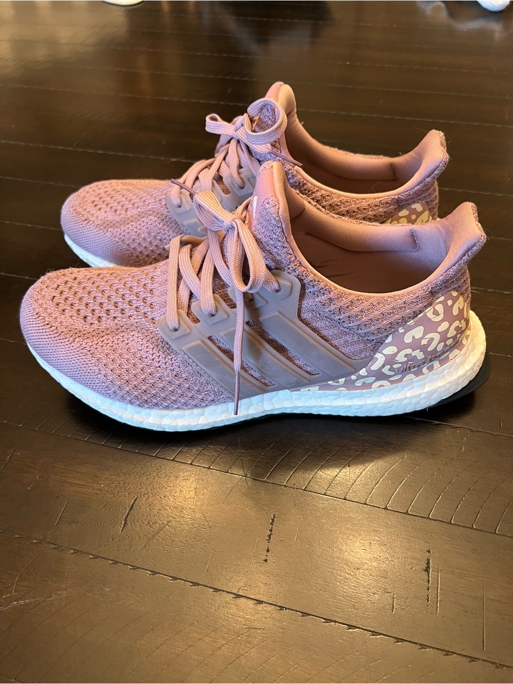 adidas Ultraboost Women's Sneakers - Mauve with Leopard Heel
